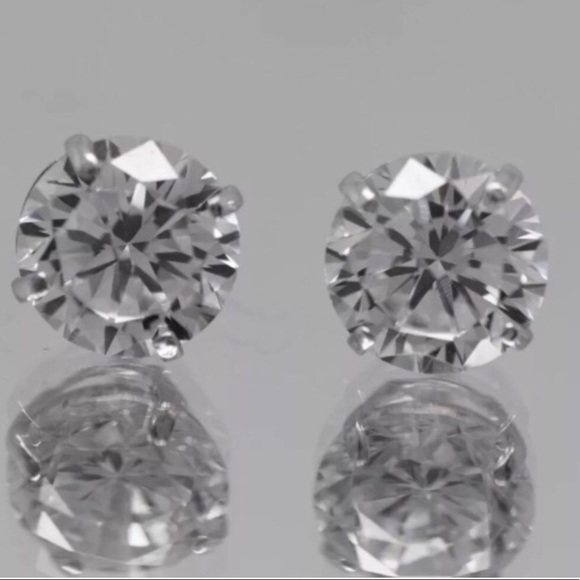 Jewelry - 2.0Ct Diamond 14K White Gold Pushback Studs